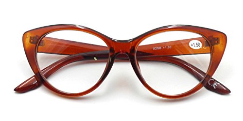 Stylish Cat Eye Fashion Reading Glasses with Metal Hinges - Model X2