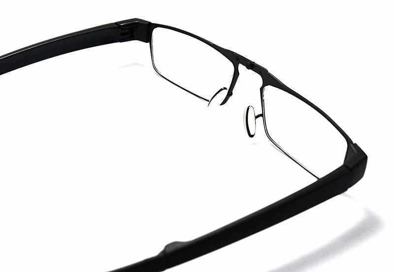 Stainless Steel Folding Reading Glasses & Pouch - Model MT301