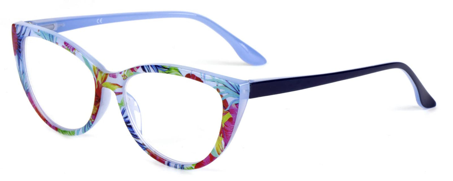 Cat Eye Funky Retro Colourful Reading Glasses Women with Spring Hinges DX94