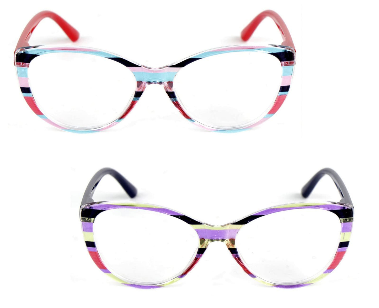 Cat Eye Funky Retro Colourful Reading Glasses Women with Spring Hinges DX96