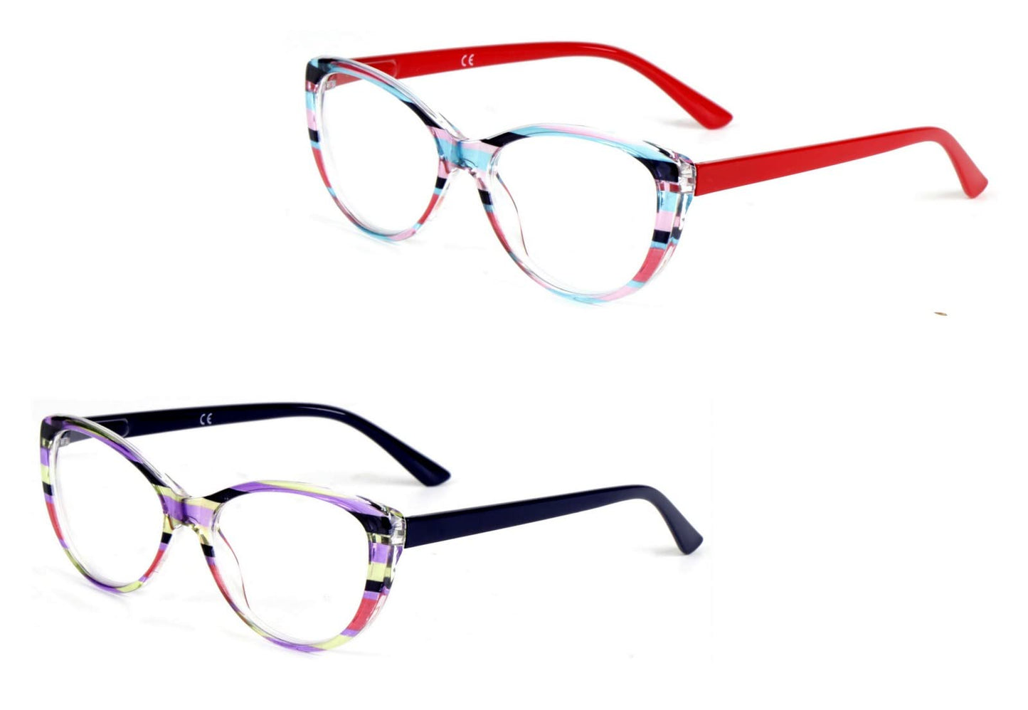 Cat Eye Funky Retro Colourful Reading Glasses Women with Spring Hinges DX96