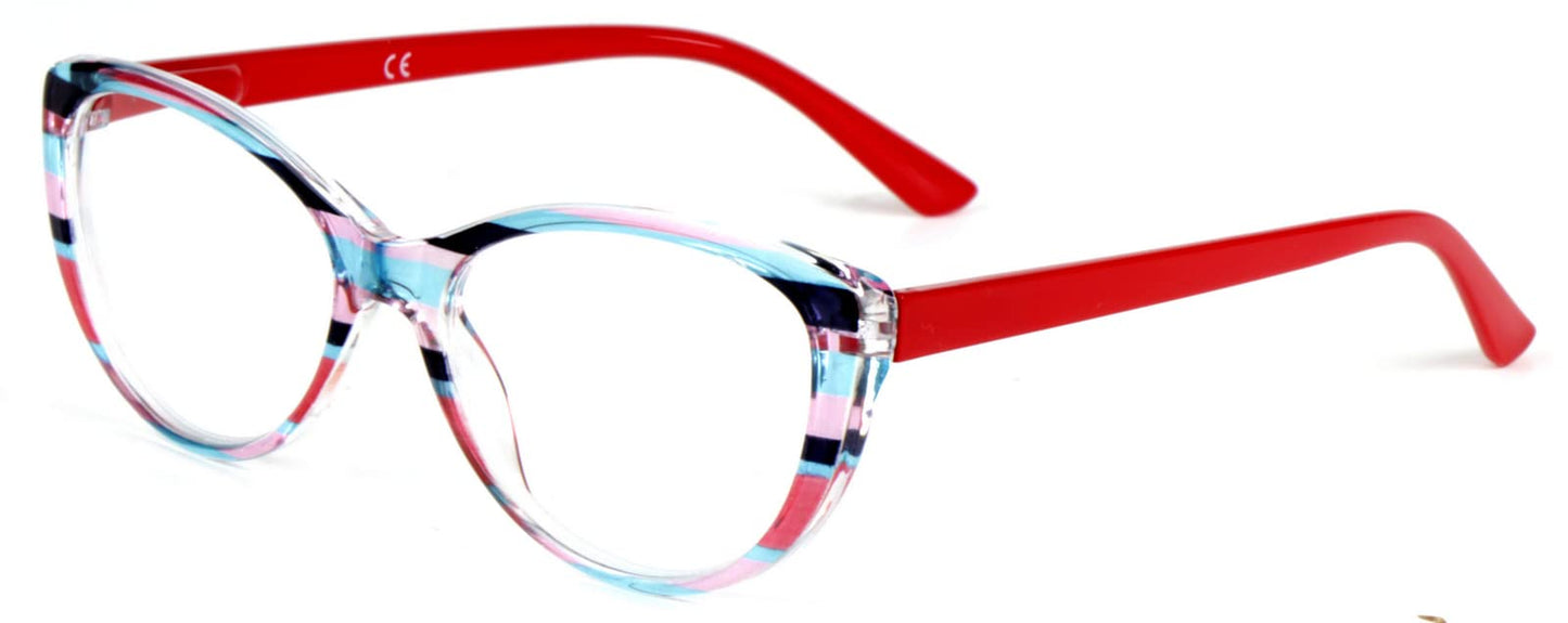 Cat Eye Funky Retro Colourful Reading Glasses Women with Spring Hinges DX96