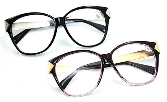 Large Frame 57mm x 55mm Metal & Acetate Retro Eyeglasses  - Model GF122