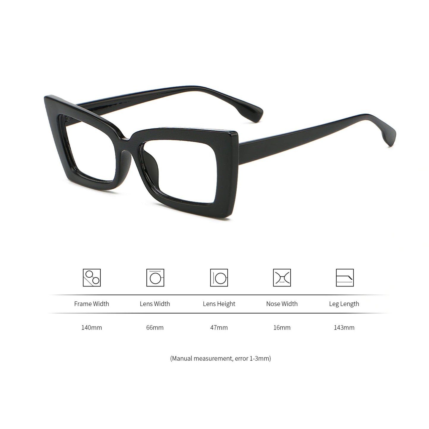 Square Framed Designer Reading Glasses - Model DX11