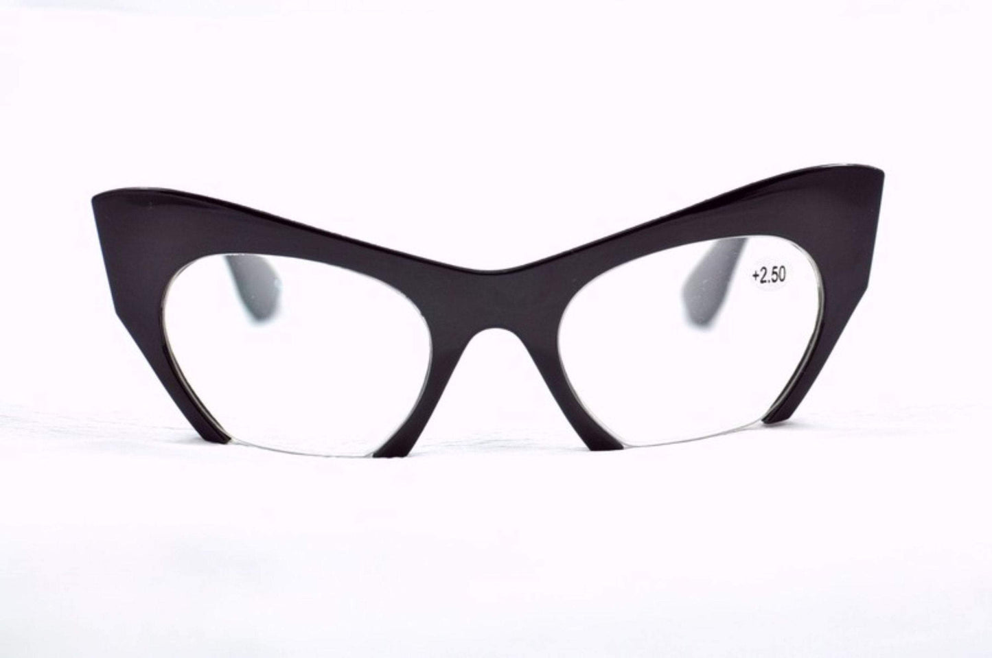 Cat Eye Black Bat Girl Reading Glasses - Model TN13