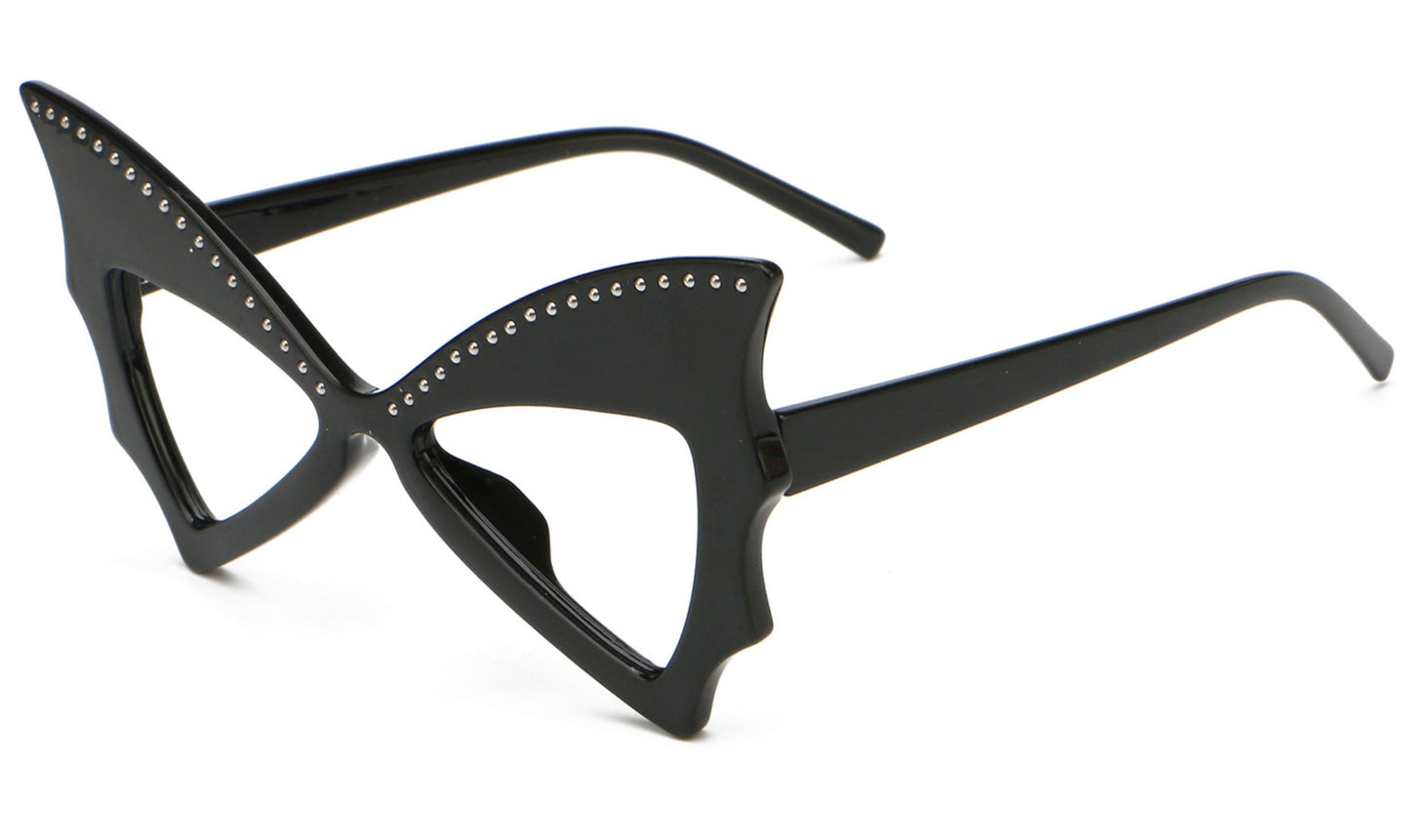 Black Bat Girl Eyeglasses - Model DX12E