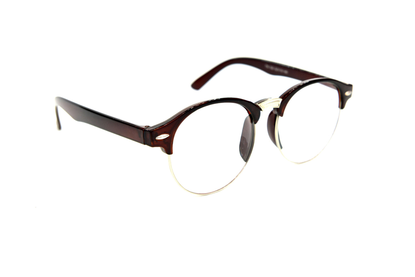 Classic Round Half Frame Browline Reading Glasses - Model TN106