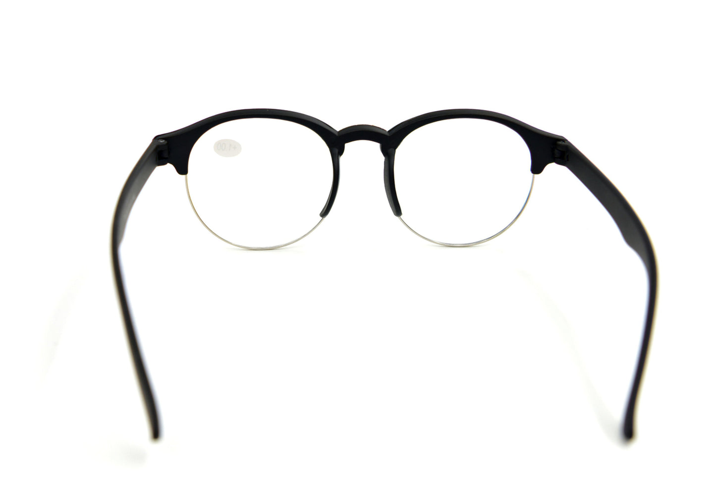 Classic Round Half Frame Browline Reading Glasses - Model TN106