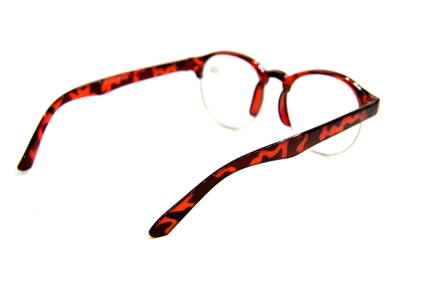 Classic Round Half Frame Browline Reading Glasses - Model TN106