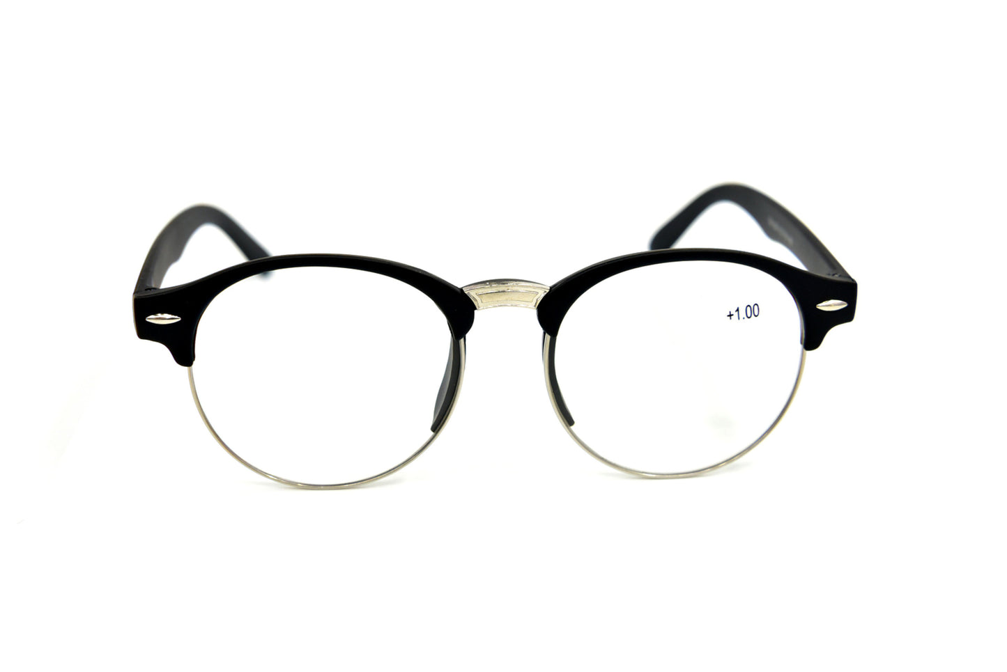 Classic Round Half Frame Browline Reading Glasses - Model TN106