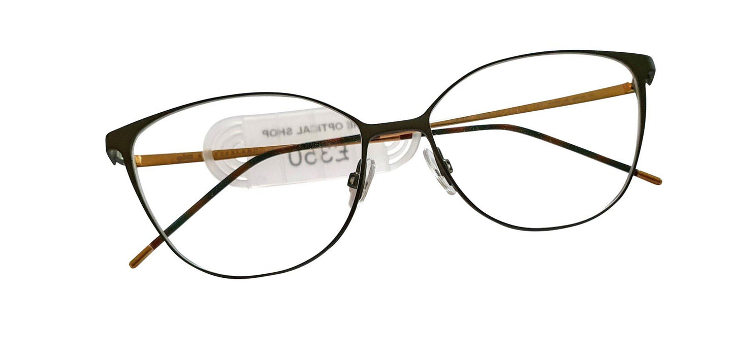 Götti Lane Titanium Eyeglasses - Colour - Moss Green & Gold