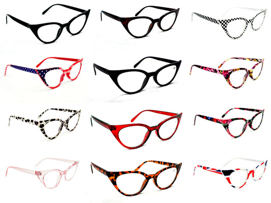 Fashion Chic Cat Eye Reading Glasses Retro Stylish Choice of 11 Colours MT57