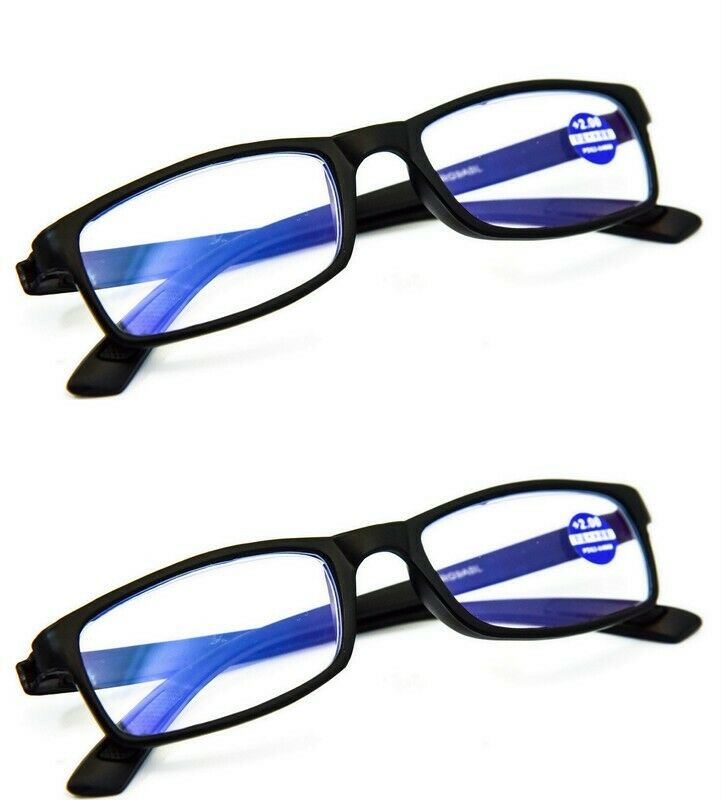 2 PAIRS Blue Light Blocking TR90 Reading Glasses - Model RG9ABL