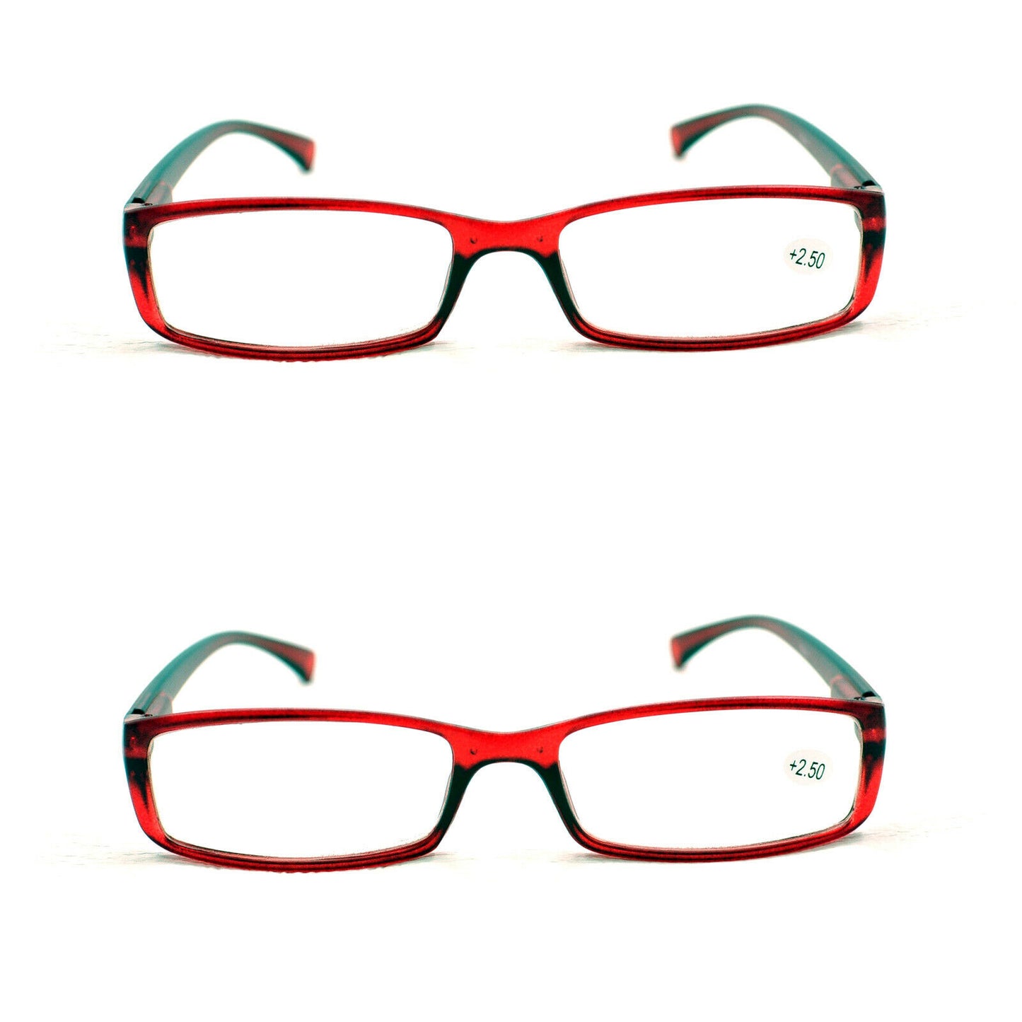 2 Pairs Slim Frame Spring Hinged Reading Glasses Mens Womans Retro Fashion TN04