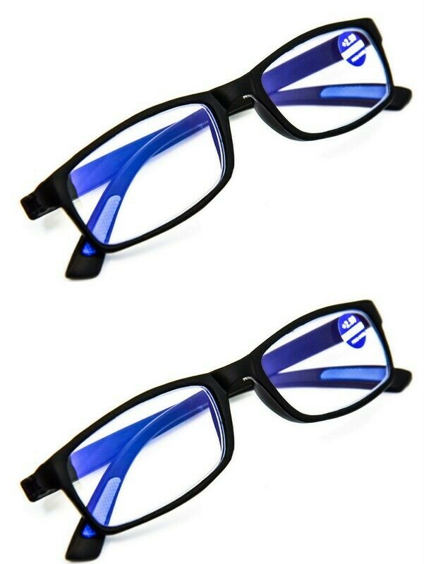 2 PAIRS Blue Light Blocking TR90 Reading Glasses - Model RG9ABL