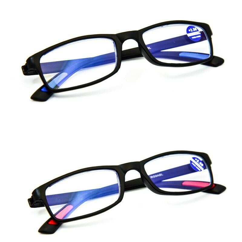 2 PAIRS Blue Light Blocking TR90 Reading Glasses - Model RG9ABL