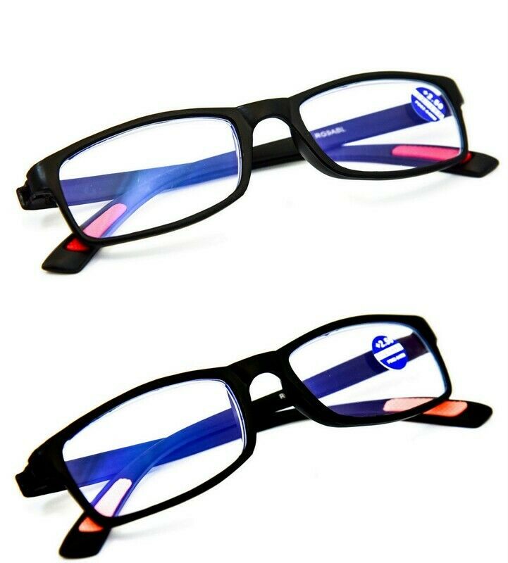 2 PAIRS Blue Light Blocking TR90 Reading Glasses - Model RG9ABL