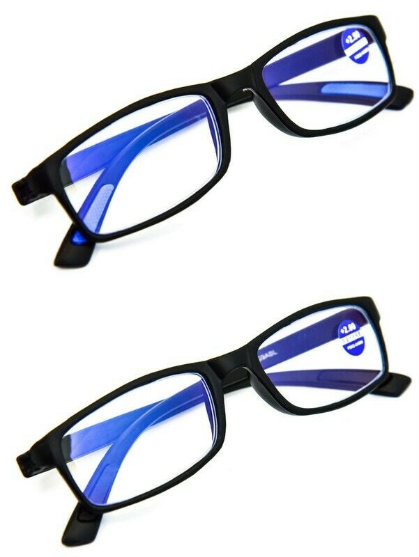 2 PAIRS Blue Light Blocking TR90 Reading Glasses - Model RG9ABL