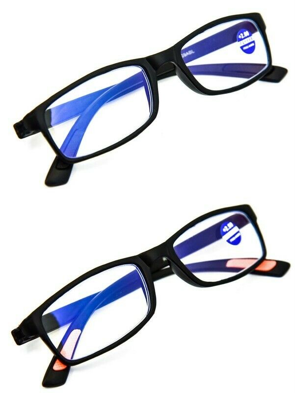 2 PAIRS Blue Light Blocking TR90 Reading Glasses - Model RG9ABL