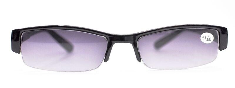 Black Spring Hinged Smoke Sun Readers - Model SR4