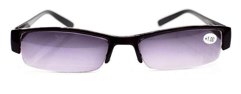 Black Spring Hinged Smoke Sun Readers - Model SR4