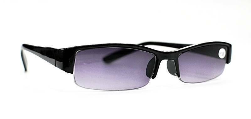 Black Spring Hinged Smoke Sun Readers - Model SR4