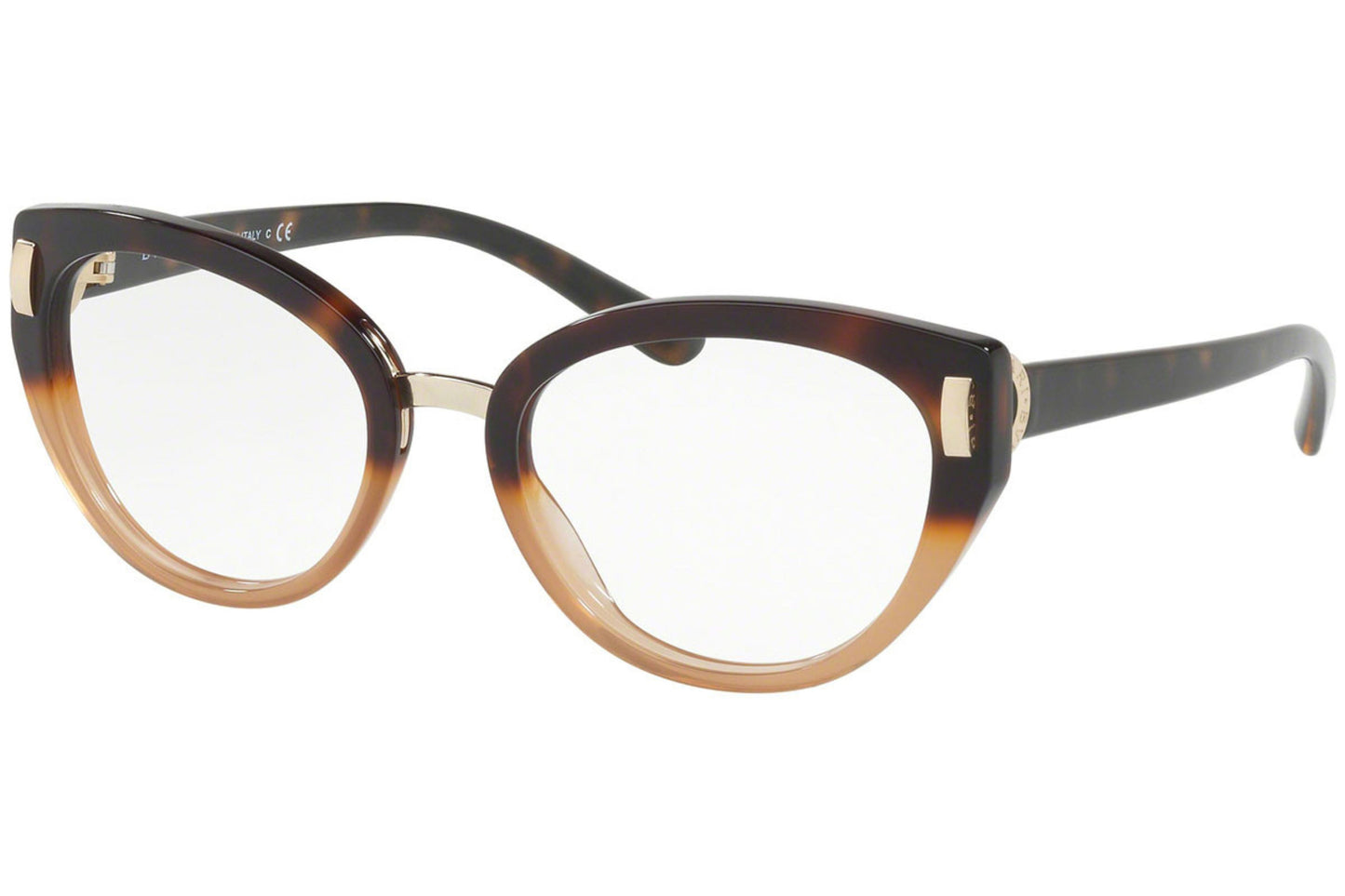 Bvlgari Cat Eye Eyeglasses Havana/Brown Gradient Glasses Frame Model BV4139