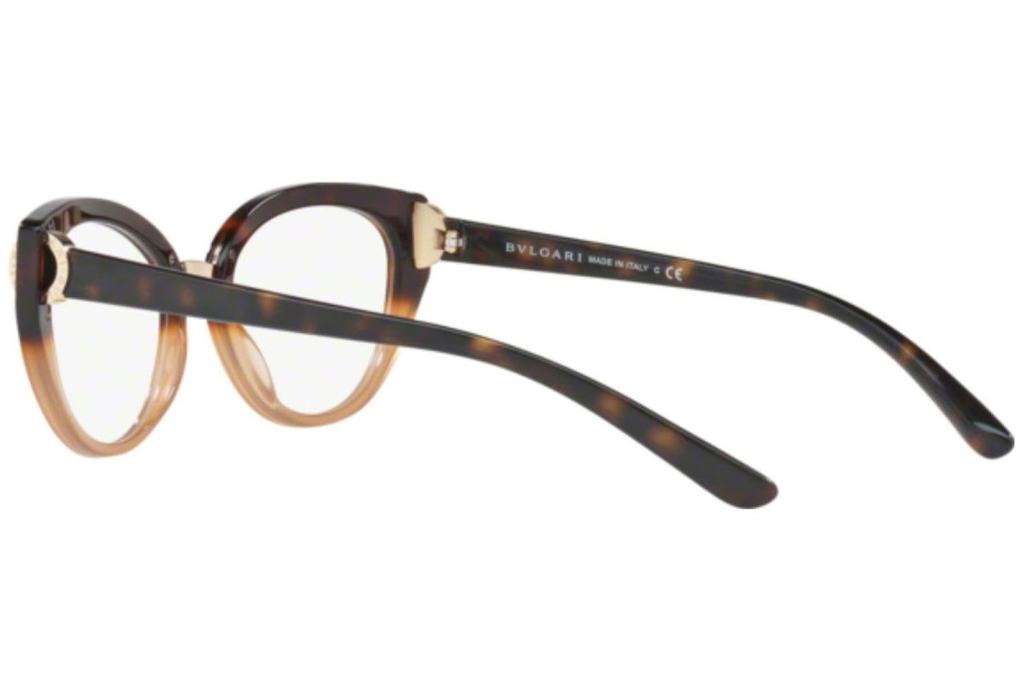 Bvlgari Cat Eye Eyeglasses Havana/Brown Gradient Glasses Frame Model BV4139