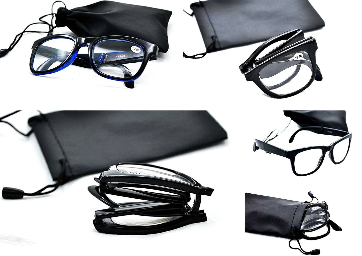 Folding Reading Glasses with Pouch - Model MT54