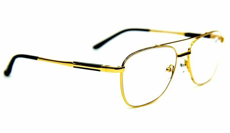 Pure Titanium Aviator Reading Glasses Scratch Resistant Resin Lenses - Model ST9228