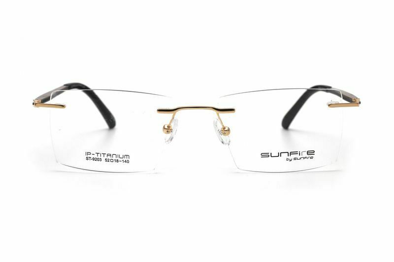 Pure Titanium Rimless Reading Glasses Scratch Resistant Resin Lenses - Model ST9203