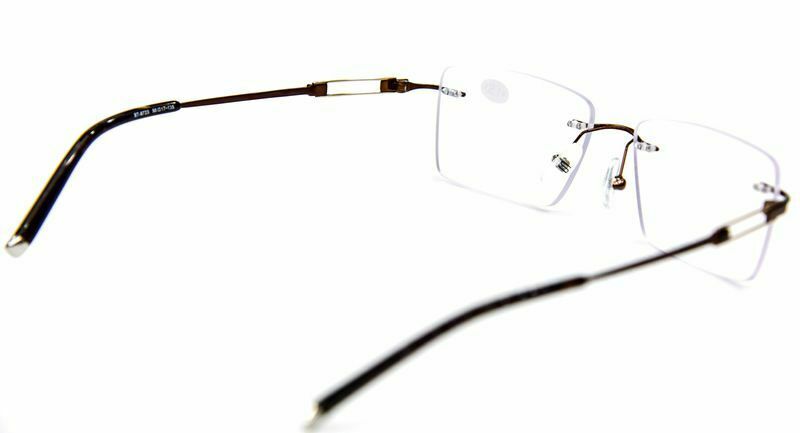 Titanium Frameless Retro Fashion Reading Glasses Premium Coated Lenses - Model ST8723