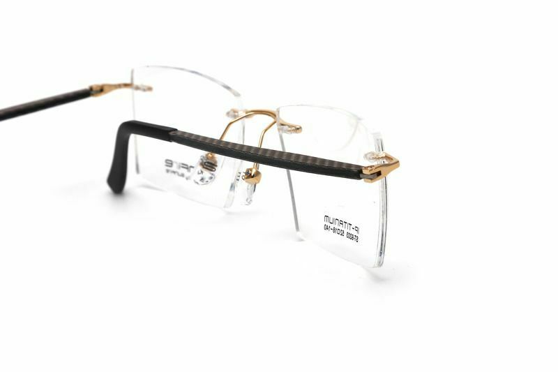 Pure Titanium Rimless Reading Glasses Scratch Resistant Resin Lenses - Model ST9203