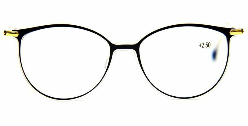 Pure Titanium + Acetate Oval Retro Reading Glasses Resin Lenses - Model SR1011