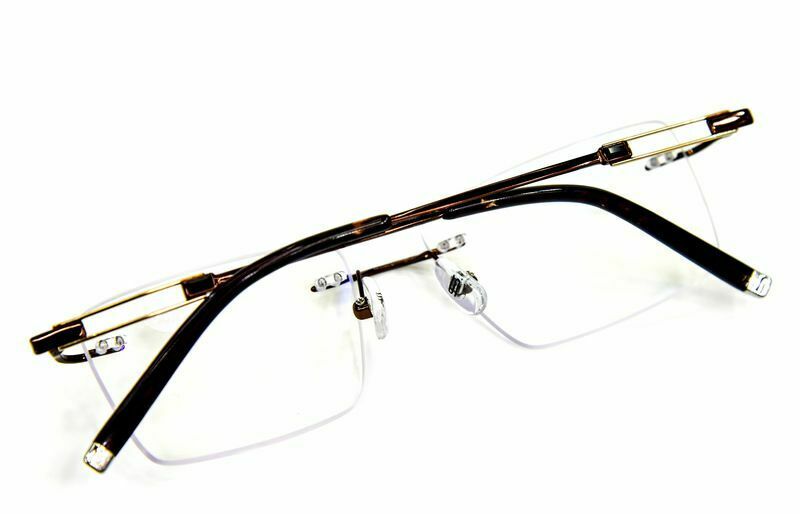 Titanium Frameless Retro Fashion Reading Glasses Premium Coated Lenses - Model ST8723