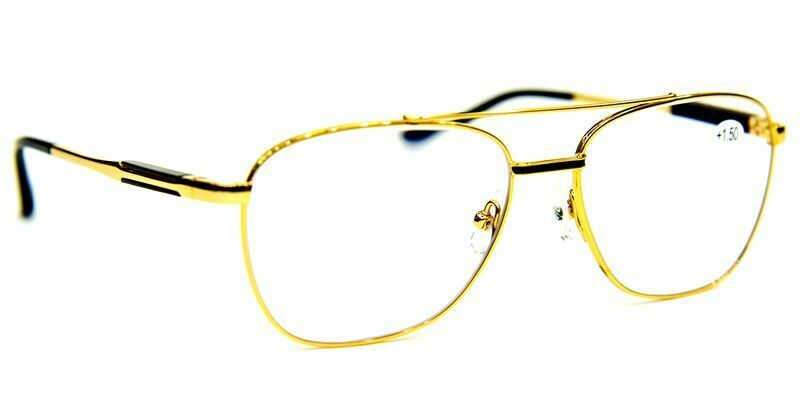 Pure Titanium Aviator Reading Glasses Scratch Resistant Resin Lenses - Model ST9228