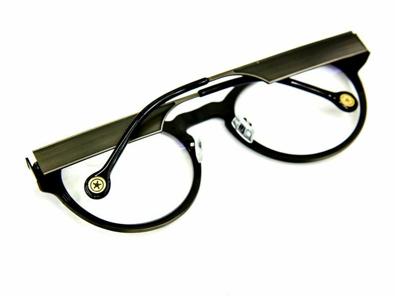 Pure Titanium High Quality Fashion Classic Oval Gunmetal Reading Glasses - Model 9106