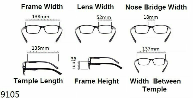 Pure Titanium High Quality Reading Glasses Premium Coated Resin Lenses ST9105