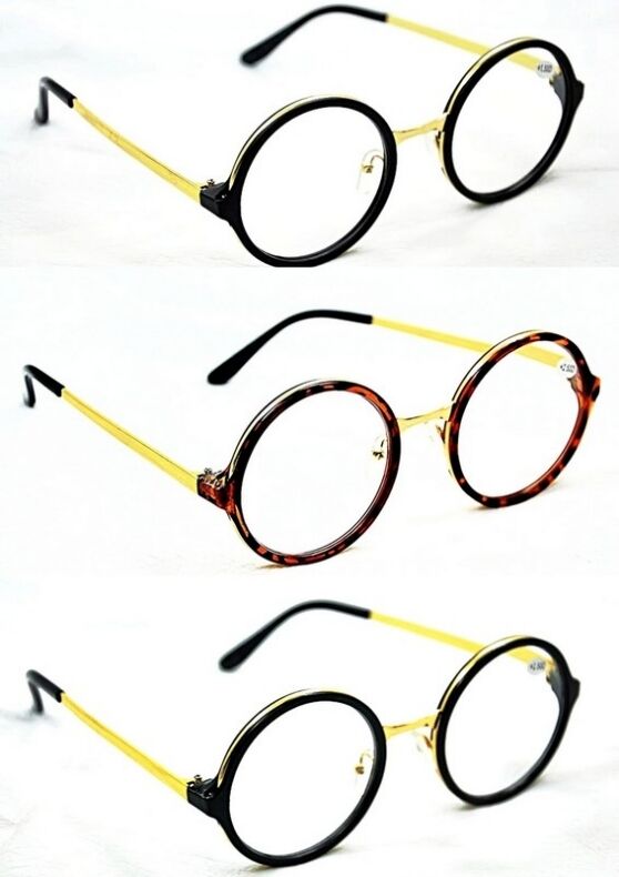 Round Frame Metal & Acetate Reading Glasses - Model MT64