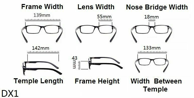 Reading Glasses All Metal Spring Hinges -Model DX1