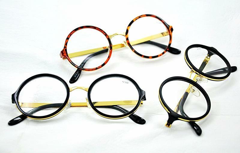 Round Frame Metal & Acetate Reading Glasses - Model MT64