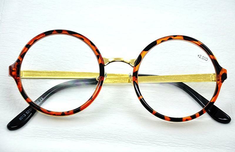 Round Frame Metal & Acetate Reading Glasses - Model MT64