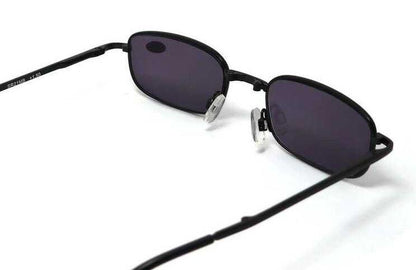 Matt Black Metal Spring Hinged Folding Sun Readers &amp; Case - Model SR21MB