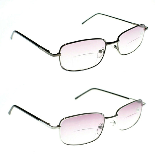 Bifocal Metal Alloy Tinted Sun-Readers & Case - Model TN39