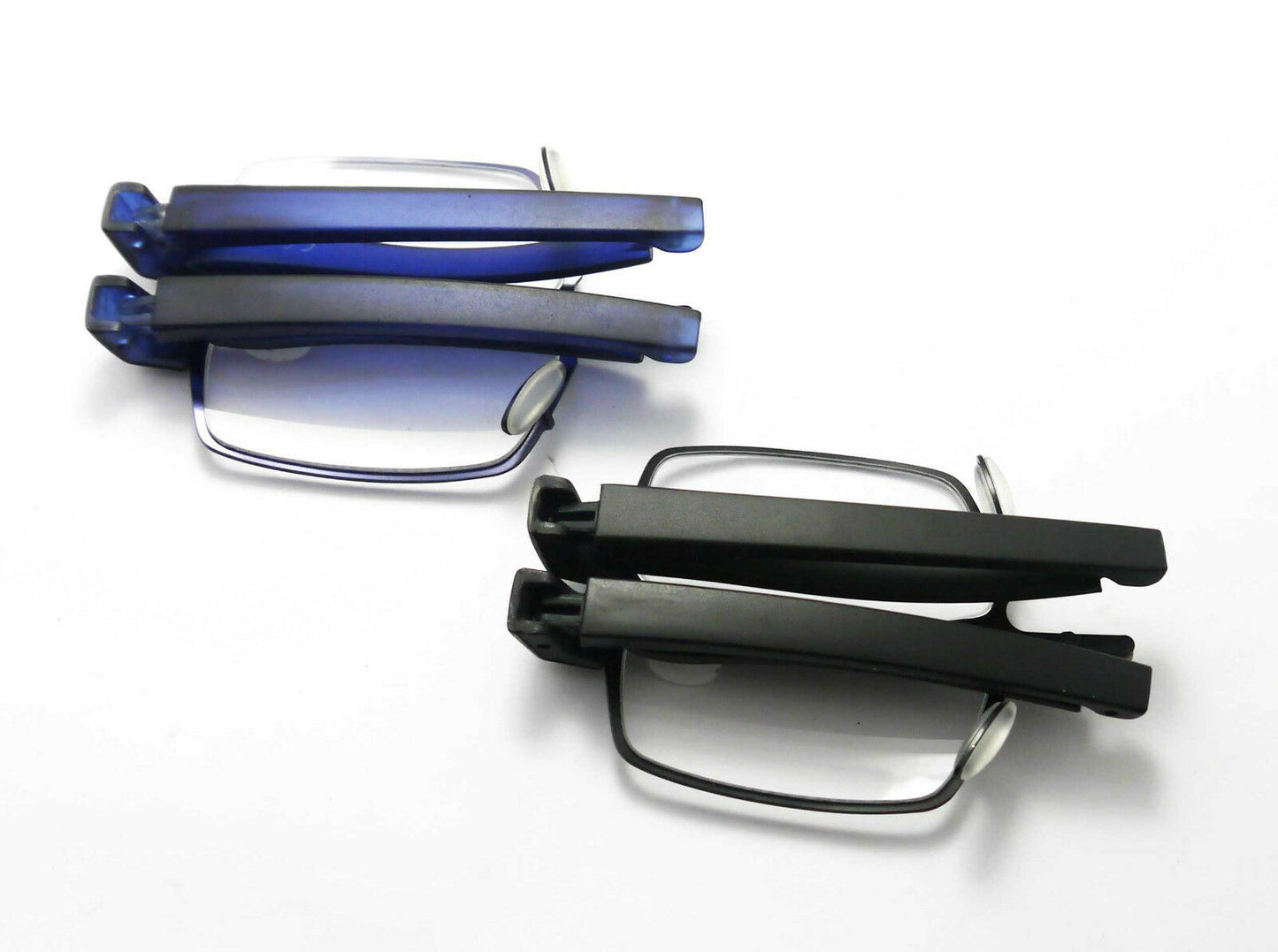 Stainless Steel Folding Reading Glasses & Pouch - Model MT301