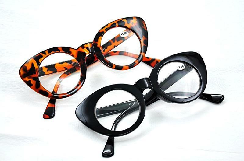 Cat Eye Round Lens Eyeglasses - Model GF63