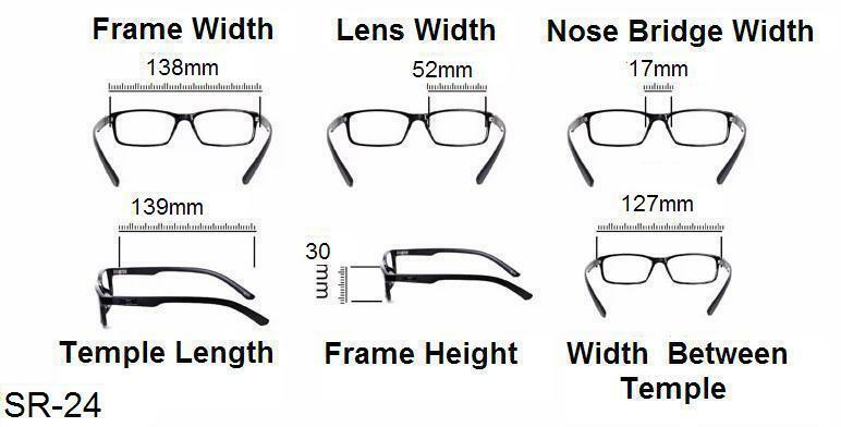 Bifocal Tinted Spring Hinged Reading Glasses - Model SR24