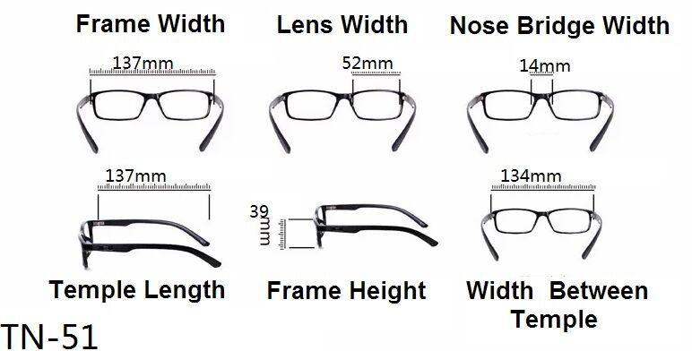 Fashion Unisex Stylish Retro Reading Glasses with 3 Designs+1.0+1.5+2.0+2.5 TN51