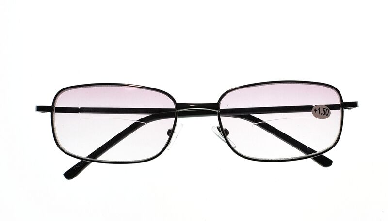 Bifocal Metal Alloy Tinted Sun-Readers & Case - Model TN39