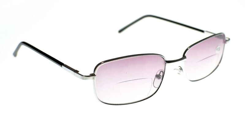 Bifocal Metal Alloy Tinted Sun-Readers & Case - Model TN39